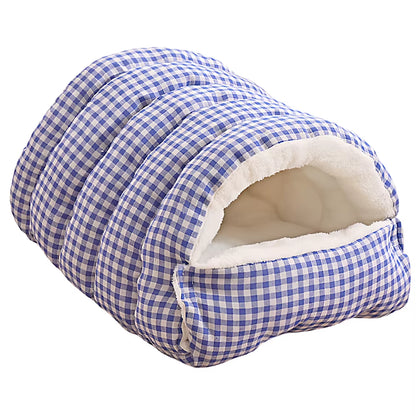 Winter Insulated Cat House - Enclosed Bed with Removable Arctic Fleece Mat and Self-Heating Technology, Waterproof Dog/Cat Bed