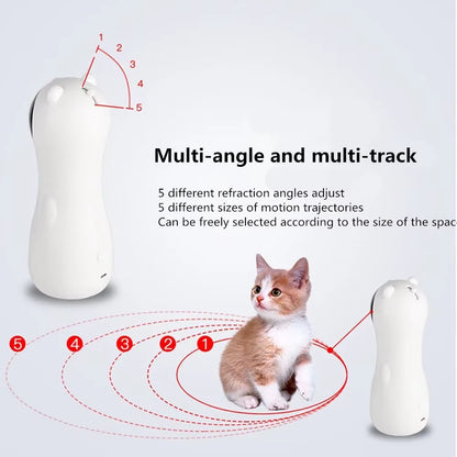 Engaging Automatic Cat Laser Toy - Multi-Angle LED Teaser for Interactive Fun and Training