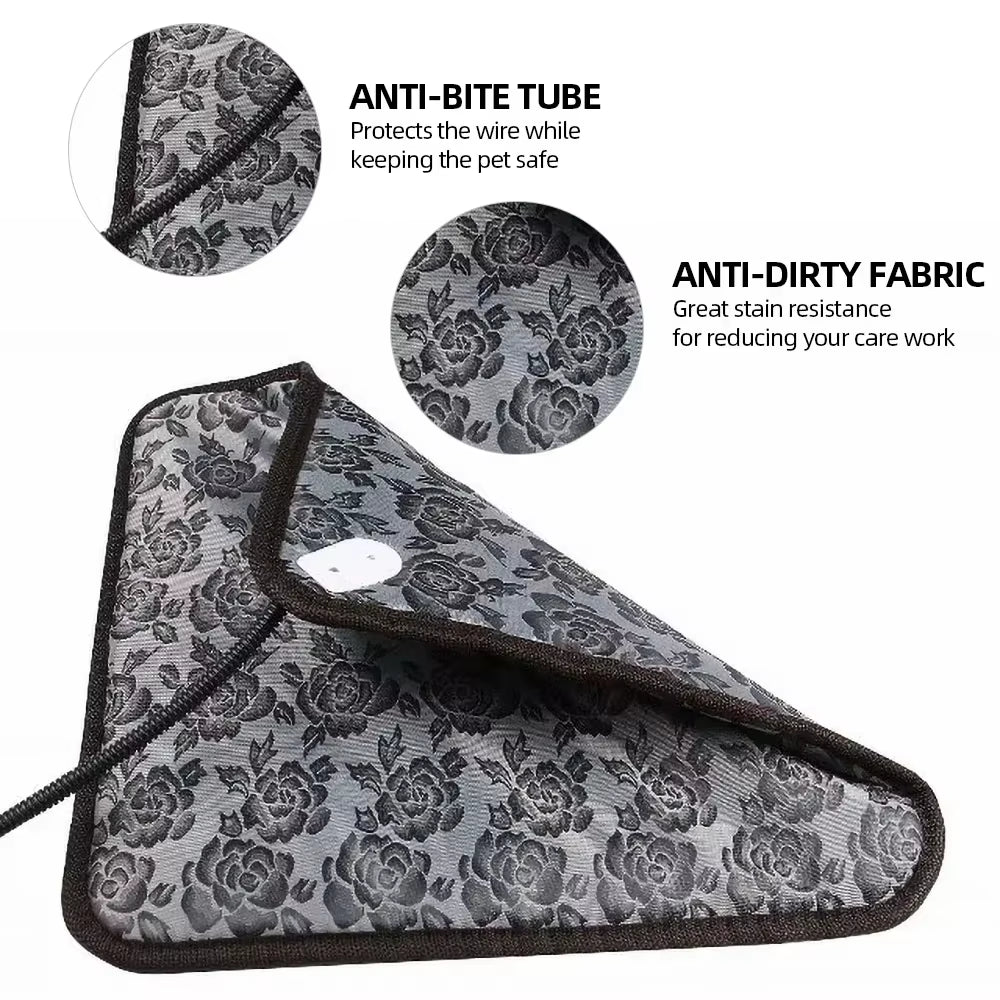 Cozy Winter Pet Heating Blanket - Waterproof, Wear-Resistant, and Temperature-Controlled Mattress for Dogs and Cats