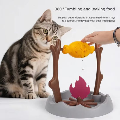Interactive 360° Rotating Snack Toy for Cats - Fun Slow Feeder for Engaging Playtime!