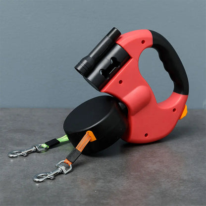 Revolutionary Double Headed Dog Leash with LED Light - Perfect for Walking Two Dogs Safely and Comfortably!