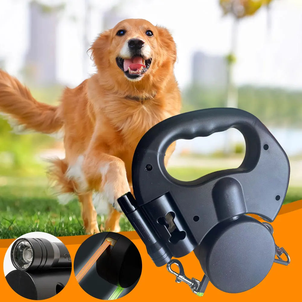Revolutionary Double Headed Dog Leash with LED Light - Perfect for Walking Two Dogs Safely and Comfortably!