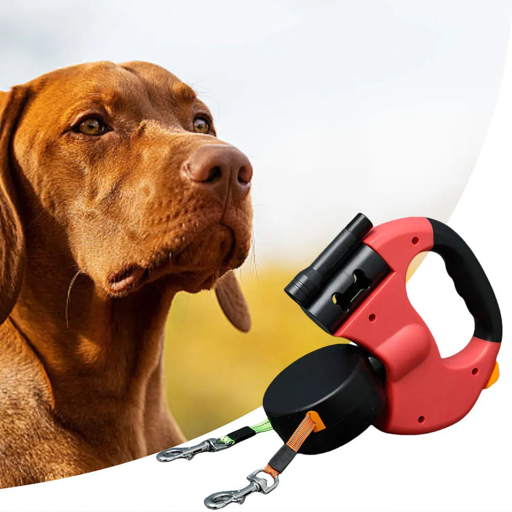 Revolutionary Double Headed Dog Leash with LED Light - Perfect for Walking Two Dogs Safely and Comfortably!