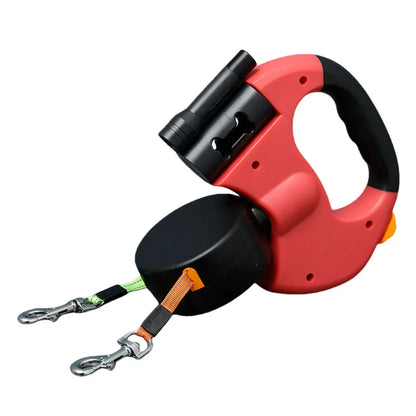 Revolutionary Double Headed Dog Leash with LED Light - Perfect for Walking Two Dogs Safely and Comfortably!