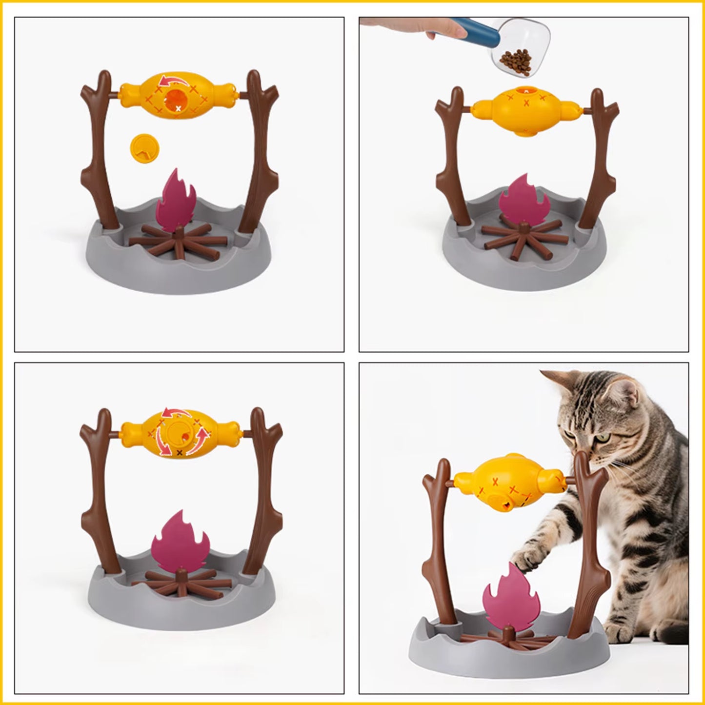 Interactive 360° Rotating Snack Toy for Cats - Fun Slow Feeder for Engaging Playtime!