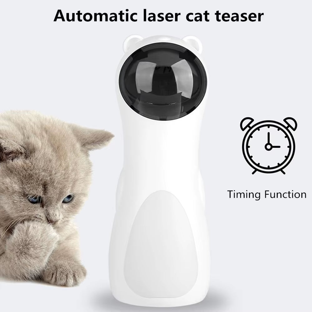Engaging Automatic Cat Laser Toy - Multi-Angle LED Teaser for Interactive Fun and Training