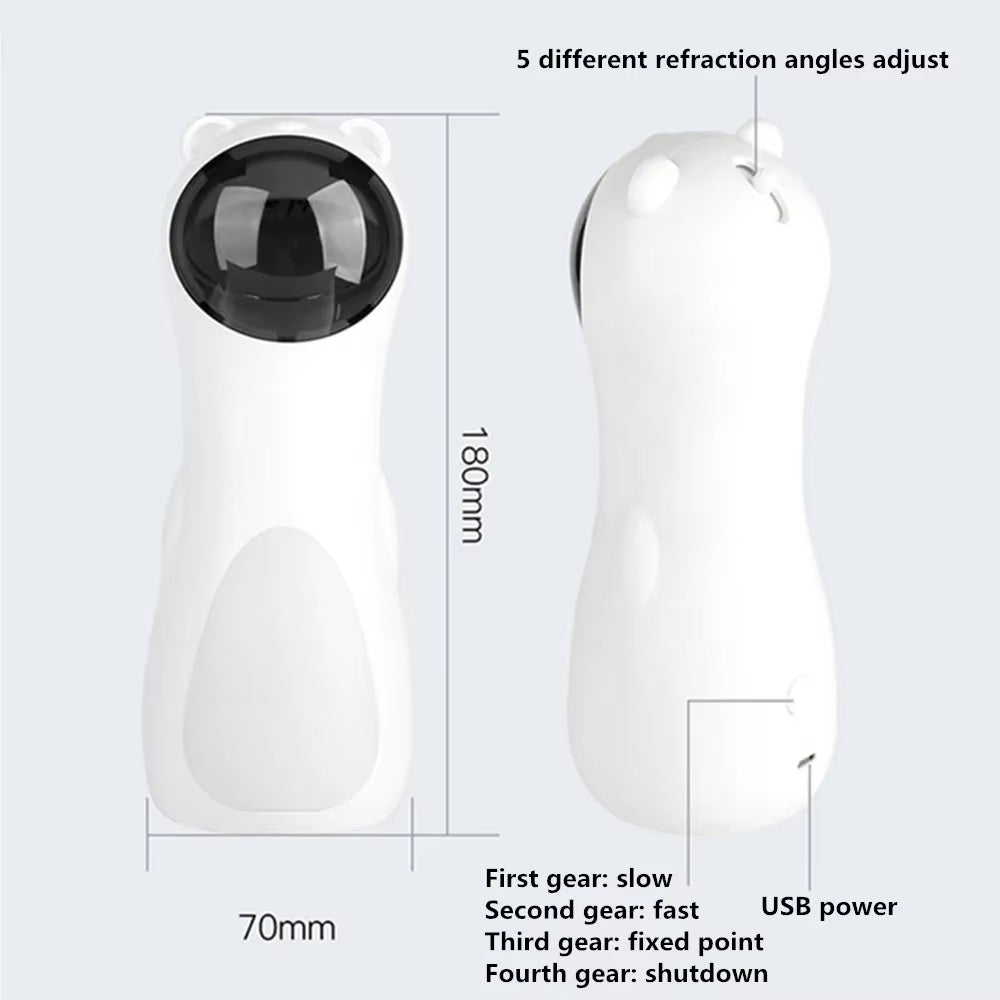 Engaging Automatic Cat Laser Toy - Multi-Angle LED Teaser for Interactive Fun and Training