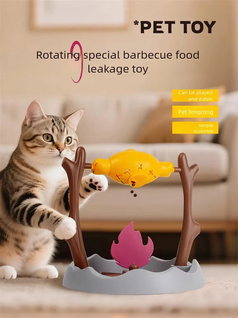 Interactive 360° Rotating Snack Toy for Cats - Fun Slow Feeder for Engaging Playtime!