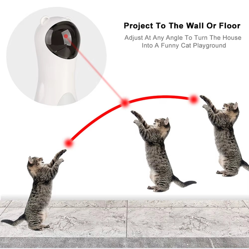 Engaging Automatic Cat Laser Toy - Multi-Angle LED Teaser for Interactive Fun and Training