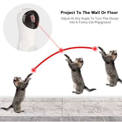 Engaging Automatic Cat Laser Toy - Multi-Angle LED Teaser for Interactive Fun and Training